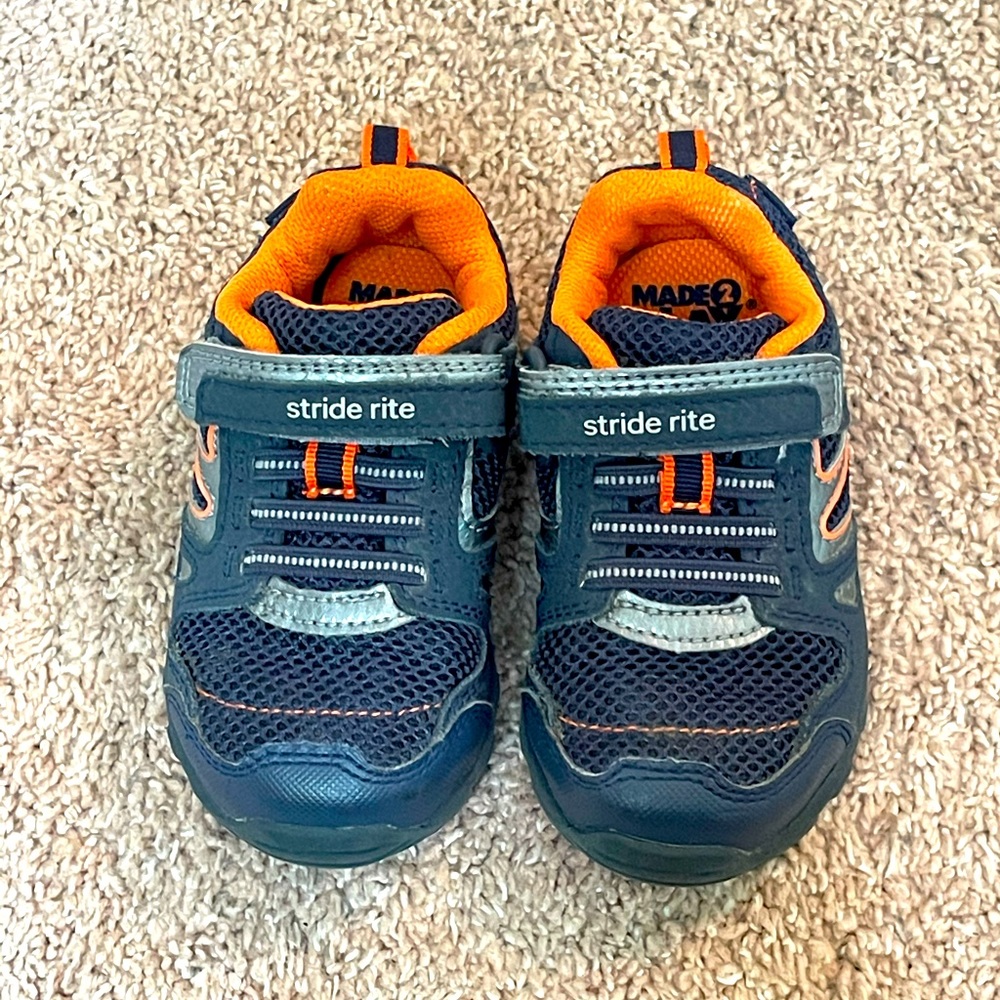 Stride Rite Made 2 Play Boys Navy Sneakers 7W